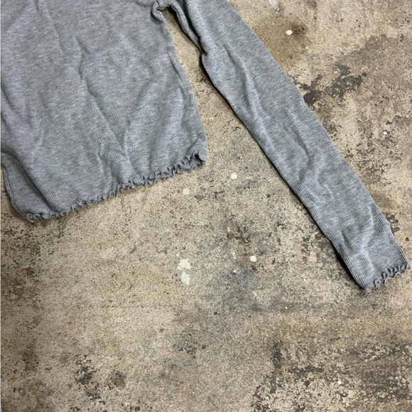 Forever 21 Cropped Long Sleeve Lettuce Trim Gray Women's S - OBO - Picture 5 of 6